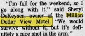 Million Dollar View Motel - June 1991 Article